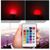 Renk Değiştiren Uzaktan Kumandalı Gece Lambası 16 Renk Devamlı Beyaz Işık Özellik + Duy Hediyeli - 2