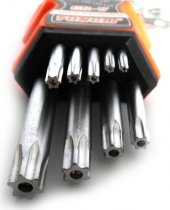 Yıldız Alyan Anahtar Takımı Tork Anahtarı  Delikli Set Kısa 9lu Torx Tork Yıldız Alyan Set - 3