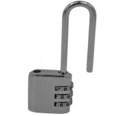 Şifreli Asma Kilit 38mm Uzun Dolap Çekmece Çanta Kilidi Asker Okul Kilit Gümüş Renk 9.5 Cm Uzunluk - 2