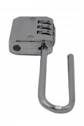 Şifreli Asma Kilit 38mm Uzun Dolap Çekmece Çanta Kilidi Asker Okul Kilit Gümüş Renk 9.5 Cm Uzunluk - 4