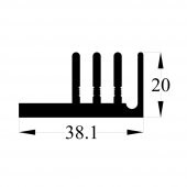 10ASY Alüminyum Soğutucu - 50mm x 20mm x 38mm - Delikli - 2