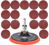 17 PARÇA Cırt Zımpara Seti + Matkap Aparatı 115 mm - 1