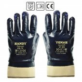 Handy HN-72 Nitril Kaplı Petrolcü İş Eldiveni İnşaat Eldiven XL - 1