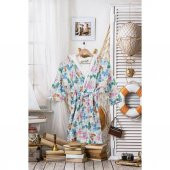 Genetti Home 100 Microcotton Baskılı Çocuk Bornoz - 1