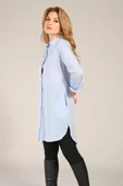 Kadın Tunik Gömlek Açık Mavi - 2