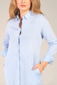 Kadın Tunik Gömlek Açık Mavi - 4