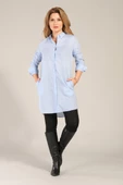 Kadın Tunik Gömlek Açık Mavi - 1