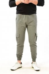 Erkek Kargo Cep Eşofman Altı Gri - 2