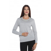 Solo Kristal Taş İşlemeli Triko Kazak A19A201-1 - 1