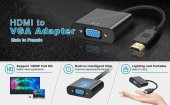 PrimeX PX-1240S Dijital HDMI to VGA 30cm Görüntü Çevirici Aparat  Siyah - 6
