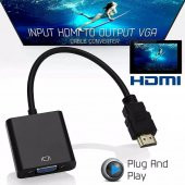 PrimeX PX-1240S Dijital HDMI to VGA 30cm Görüntü Çevirici Aparat  Siyah - 7