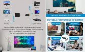 PrimeX PX-1240S Dijital HDMI to VGA 30cm Görüntü Çevirici Aparat  Siyah - 8