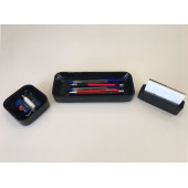 Masif Ahşap Kalemlik, Kartvizitlik, Ataş'lık, Masaüstü Organizer Set - 2