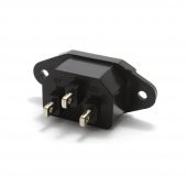 IC-212 C14 Power Soket Erkek Kulaklı 220V Lehim Tip - 5 Adet thumbnail 2