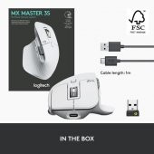 Logitech Mx Master 3S Kablosuz Mouse - Beyaz - 8