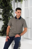NEHİR by Faruk Ülker Polo Yaka Cepli Desenli Merserize Süperfine Cotton Erkek T-Shirt thumbnail 9