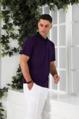 NEHİR by Faruk Ülker Polo Yaka Cepli Desenli Merserize Süperfine Cotton Erkek T-Shirt thumbnail 2
