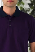 NEHİR by Faruk Ülker Polo Yaka Cepli Desenli Merserize Süperfine Cotton Erkek T-Shirt thumbnail 5