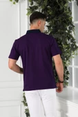 NEHİR by Faruk Ülker Polo Yaka Cepli Desenli Merserize Süperfine Cotton Erkek T-Shirt thumbnail 4