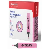 Penmark Pastel Fosforlu İşaretleme Kalemi Gül Suyu Fosforlu Kalem (10 Lu Paket) thumbnail 2