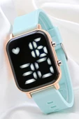 Pinkoli Turkuaz Silikon Kordonlu Led Watch Genç Kız Kadın Kol Saati ST-304104 thumbnail 1