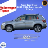 Volkswagen Tiguan Krom Cam Çıtası 6 Parça 2007–2016 Paslanmaz Çelik thumbnail 1