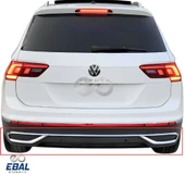 VW Tiguan Krom Egzoz Görünümü Difüzör 3 prç. 2020 ve üzeri thumbnail 2
