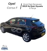 Opel Corsa F Krom Cam Çerçevesi 6 parça 2019 ve üzeri P.Çelik - 4