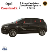 Opel Crossland X Krom Cam Çıtası 8 Parça 2017 ve Sonrası P.Çelik thumbnail 1