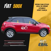 Fiat 500X Krom Cam Çıtası 4 kapı  2014 üzeri Paslanmaz Çelik thumbnail 1