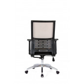 Herkese Mobilya Carina Kahverengi Fileli Krom Çalışma Koltuğu Ofis Koltuğu - 2