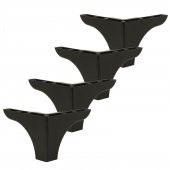 Mobilya Kanepe Sehpa Puf Koltuk Ayağı Baza Ayak 10 cm Siyah (4 ADET) - 1