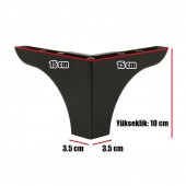 Mobilya Kanepe Sehpa Puf Koltuk Ayağı Baza Ayak 10 cm Siyah (4 ADET) - 3