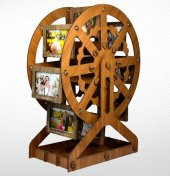 AHŞAP HİSAR CEVİZ KAHVERENGİ DEĞİRMEN RESİM ÇERÇEVE 41cm*30cm - 1