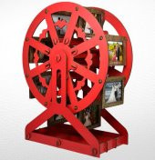 AHŞAP KIRMIZI RENK DEĞİRMEN RESİM ÇERÇEVE 41cm*30cm - 2