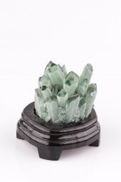 Fake Green Quartz Doğal Taş Standlı Parça - 3