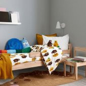 Çocuk Nevresim Takımı Tek Kişilik MeridyenDukkan 150x200/50x60 cm Beyaz-Ayıcık Desenli Renkli Nevresim Çarşafsız - 6