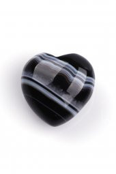 Siyah Akik Doğal Taş Kalp - 2