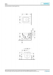 Serel Rita 52 cm Kanalsız Asma Klozet Kapak Hariç RT26ADS110H thumbnail 2
