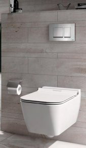 Serel Rita 52 cm Kanalsız Asma Klozet Kapak Hariç RT26ADS110H thumbnail 3