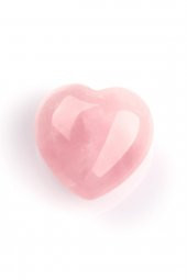 Pembe Kuvars Doğal Taş Kalp - 2