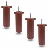 (4 ADET) Kanepe Baza Koltuk Destek Ayağı M8 Civata Ayarlı Kahverengi Ayak 14 cm - 1