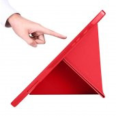 KNY Samsung Galaxy Tab A8 10.5 İnç X200 Kılıf Arkası Silikon Standlı Kapaklı Kalemlikli Tri Folding  Siyah - 2