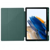 KNY Samsung Galaxy Tab A8 10.5 İnç X200 Kılıf Arkası Silikon Standlı Kapaklı Kalemlikli Tri Folding  Mor - 4