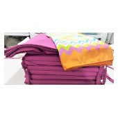 Taç Kristal Bahçe Minder Takımı-Bordo - 1