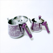 Kendinden Süzgeçli Battal Büyük Aile Dev 2,5 Lt. Boy Mor Paslanmaz Çelik Demlik Çaydanlık - 2