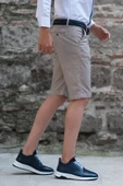 GABARDİN KUMAŞ BİTİK DESENLİ PAMUKLU REGULAR FİT CHİNO YAN CEP ERKEK ŞORT - 8
