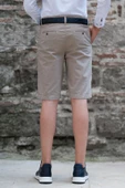 GABARDİN KUMAŞ BİTİK DESENLİ PAMUKLU REGULAR FİT CHİNO YAN CEP ERKEK ŞORT - 9