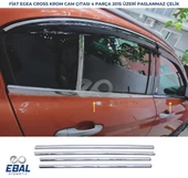 Fiat Egea Cross Krom Cam Çıtası 4 parça 2020 ve üzeri P.Çelik thumbnail 1