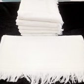 KANAVİÇE İŞLEME KADİFE SOFT BEYAZ HAVLU SETİ 6 ADET 50 X 90 CM - 2